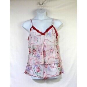 Secret Treasures 2PC Satin Floral Pajama Shorts Tank Top Set Size 1X